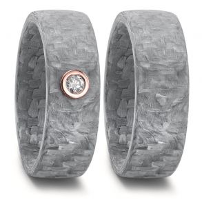 Vielsesringe Carbon og rdguld 52629