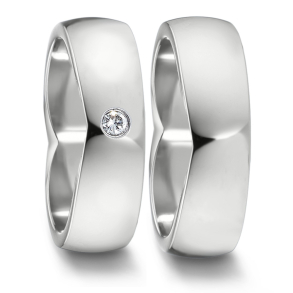 Vielsesringe Titanium Heart 583138