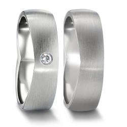 Vielsesringe Titanium Heart 583139