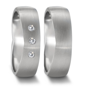 Vielsesringe Titanium Heart 583151