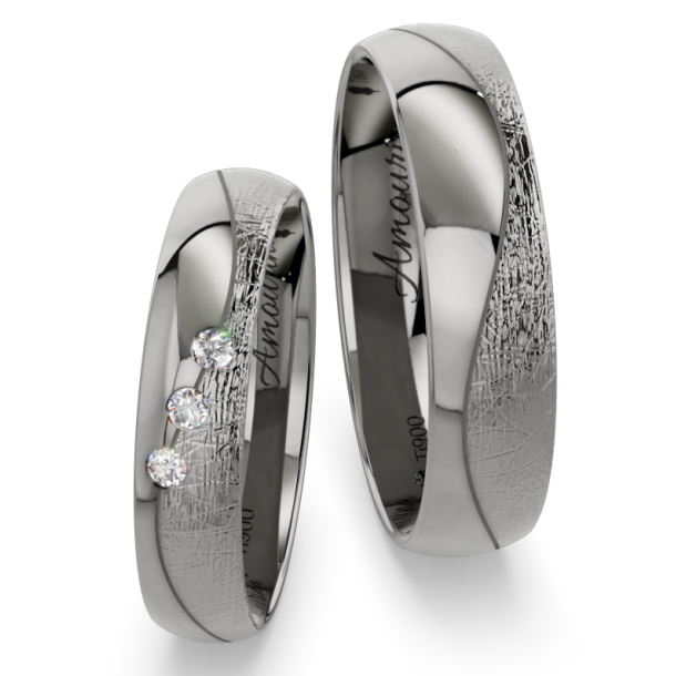 Vielsesringe Titanium Amourina 6021