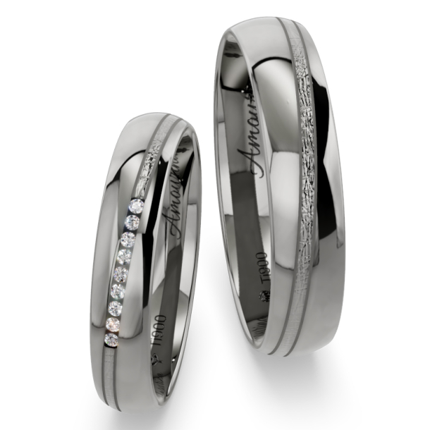 Vielsesringe Titanium Amourina 6025