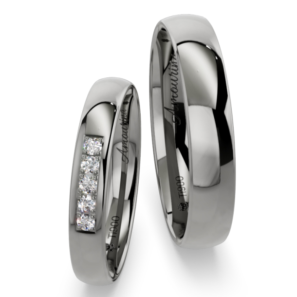 Vielsesringe Titanium Amourina 6031