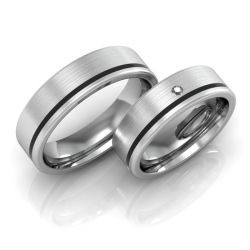 Vielsesringe Rustfri Stl - Keramik 678