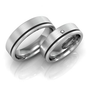 Vielsesringe Rustfri Stl - Keramik 678