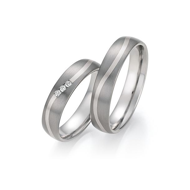 Vielsesringe Titanium og Hvidguld 10010