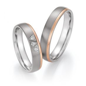  Vielsesringe Titanium og Rdguld 78-10130