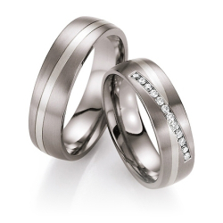 Vielsesringe Titanium og Hvidguld 78-80150