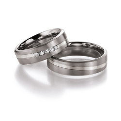 Vielsesringe Titanium og Hvidguld 78-80170