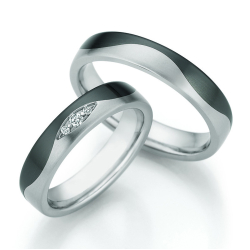 Eksklusive Vielsesringe Titanium og Zirconium 10040