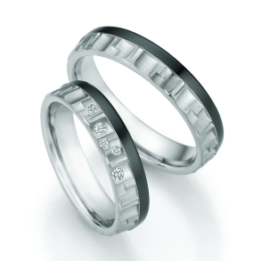 Eksklusive Vielsesringe Titanium og Zirconium 10080