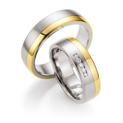 Vielsesringe Rustfri Stl og Guld 05010