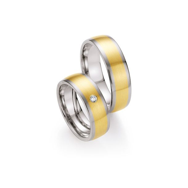 Vielsesringe Rustfri Stål og Guld 05070