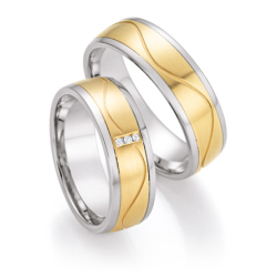 Vielsesringe Rustfri Stl og Guld 88-06030