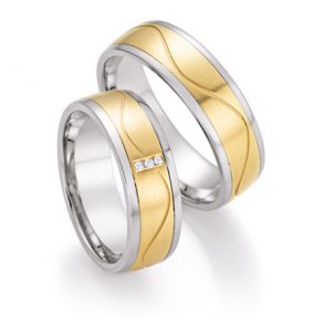 Vielsesringe Rustfri Stl og Guld 88-06030