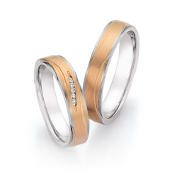 Vielsesringe Rustfri Stl og Rdguld 24150