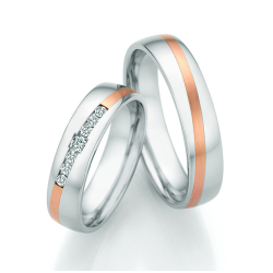 Eksklusive Vielsesringe Rustfri stl og Guld 25080