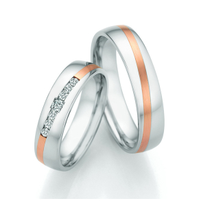 Eksklusive Vielsesringe Rustfri stl og Guld 25080