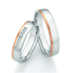 Eksklusive Vielsesringe Rustfri stl og Guld 25120