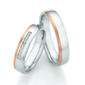 Eksklusive Vielsesringe Rustfri stl og Guld 25120