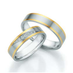 Eksklusive Vielsesringe Rustfri stl og Guld 25180