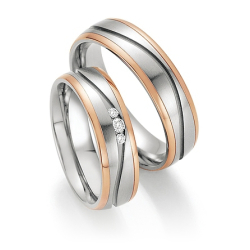 Vielsesringe Rustfri Stl og Rdguld 60170