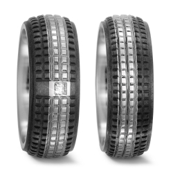 Vielsesringe Titanium og Carbon