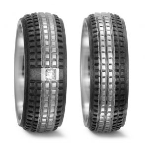 Vielsesringe Titanium og Carbon