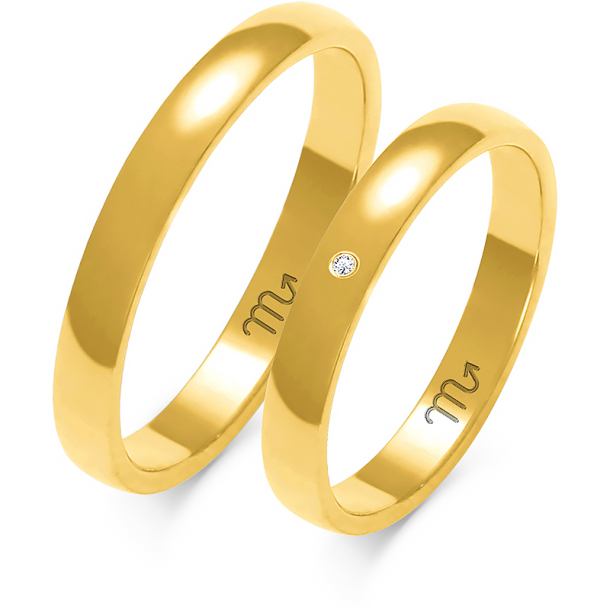 Forgyldte Vielsesringe Simply Love A101F