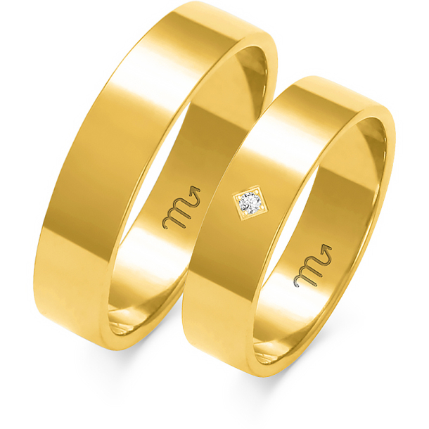 Forgyldte Vielsesringe Simply Love A113F