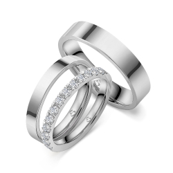 Eksklusive Vielsesringe Elegance A19S1