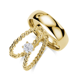 Eksklusive Vielsesringe Elegance A24F