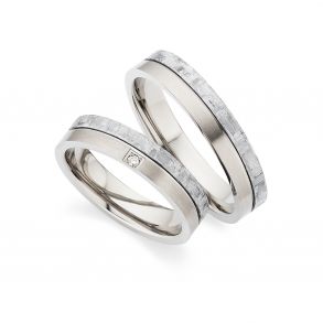 Vielsesringe Titanium og Carbon 4102