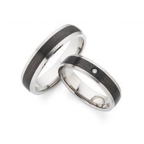 Vielsesringe Titanium og Carbon 4104