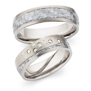 Vielsesringe Titanium og Carbon 4106