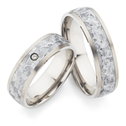 Vielsesringe Titanium og Carbon 4108