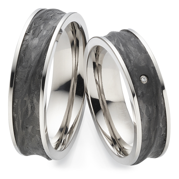 Vielsesringe Titanium og Carbon 4280