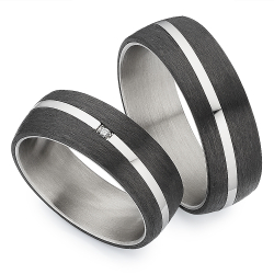 Vielsesringe Titanium og Carbon 4642