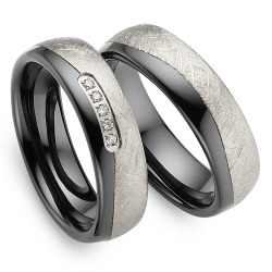 Vielsesringe Titanium og Keramik 4734