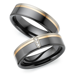 Vielsesringe Titanium og Keramik 4736