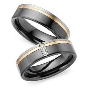 Vielsesringe Titanium og Keramik 4736