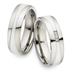 Vielsesringe Titanium og Keramik 4738