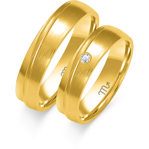 Forgyldte Vielsesringe Simply Love B109F