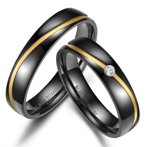 Eksklusive Vielsesringe Black Titanium BT01
