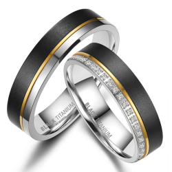 Eksklusive Vielsesringe Black Titanium BT02