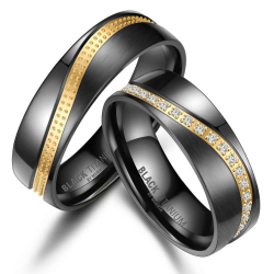 Eksklusive Vielsesringe Black Titanium BT03