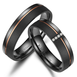 Eksklusive Vielsesringe Black Titanium BT04