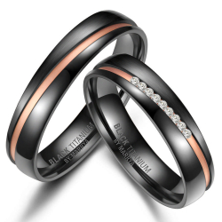 Eksklusive Vielsesringe Black Titanium BT05