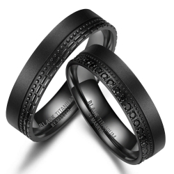 Eksklusive Vielsesringe Black Titanium BT10