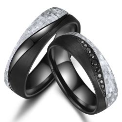 Eksklusive Vielsesringe Black Titanium BT-13